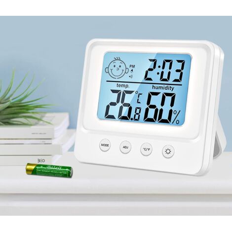 Beijiyi – Thermomètre intérieur hygromètre avec rétroéclairage – Plage de mesure -50°C à +70°C – Précision ±1°C – Écran LCD 2,3 pouces