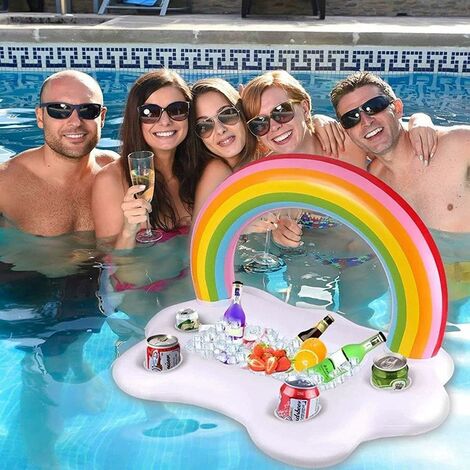 Porte-Gobelets Gonflables 6Pièces | Flamant Rose Piscine Plage | PVC Flottant