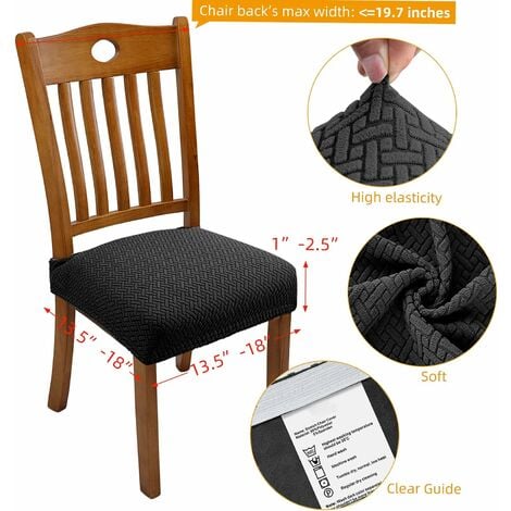 Acheter Housses de siège de chaise en velours, amovibles, lavables,  anti-poussière, extensibles, en spandex, pour salle à manger, rembourrées