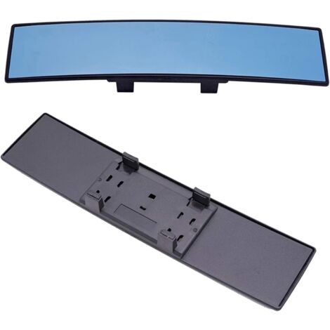 Rétroviseur Intérieur Panoramique Anti-éblouissant Universel - Fixé Par Sangles, Miroir Bleu
