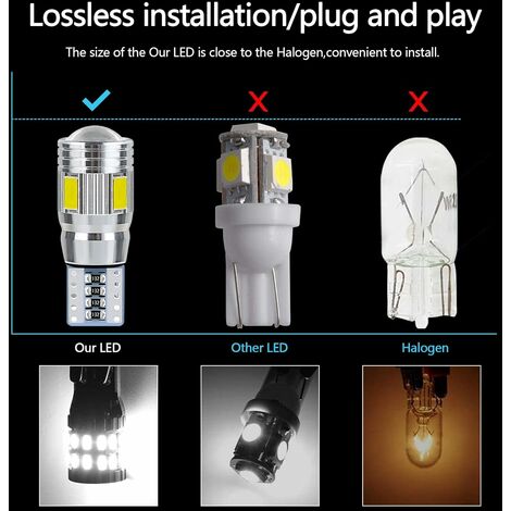 Ampoules W5W T10 Verte halogène lampe pour Voitures et motos 2pcs