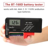 Testeur De Capacité De Batterie Numérique - Écran LCD, Pour Piles AA, AAA, Bouton - Portable, Simple D'utilisation - 11