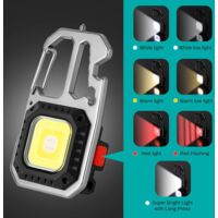 2 Mini Lampes De Poche Portables Rechargeables - 800 Lumens, Étanches, Base Magnétique - Pour Camping, Urgence