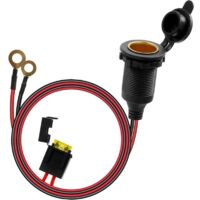 Prise Allume-Cigare Étanche 12V/24V ENISINA - Pour Bateau, Moto, Voiture - Câble 60cm