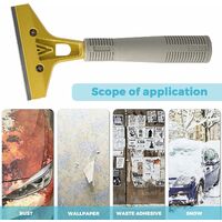 Grattoir Multifonction Pour Papier Peint Et Sols - 10 Lames + Accessoires - Manche Ergonomique - Enlève Colle, Autocollants, Peinture