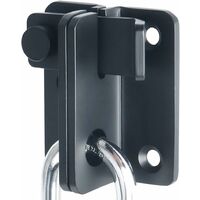 Rtengtunn Serrure à Bascule De Sécurité Du Verrou DK604 En Metal Enduit De Moraillon En Metal Noir Avec Deux Cles