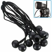 Tendeurs Élastiques BINGCOBBER 50pcs - Avec Bille, Pour Bâche, Camping, Tente, Bagages (Noir 23cm)