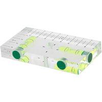 Niveau à Bulle Magnétique Transparent - 95mm - Précision 90' - Coque Visible, Base Aimantée - Pour Bricolage