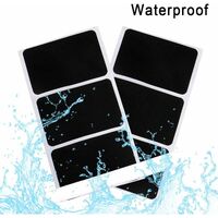 Lot De 300 étiquettes Autocollantes Noires Mate - Réutilisables, Imperméables, 2,1x1,4 Cm