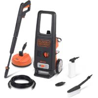 Black+Decker Idropulitrice BXPW1600PE ad Alta Pressione, per Auto ed Esterni Casa, con Lavapavimenti e Spazzola Fissa (1600 W, 125 Bar, 420 l/h)