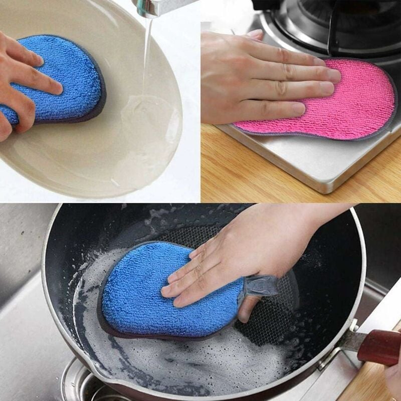 Esponja mágica de melamina para limpieza de platos, lavable y