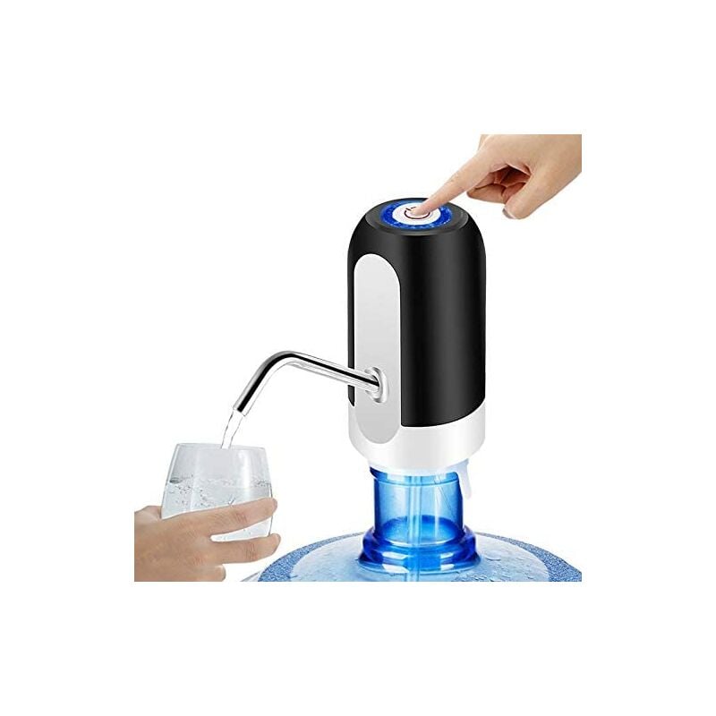 Dispensador De Agua - Botella De Ajuste Universal Bomba De Agua De Carga Usb Bomba De Botella De Agua Dispensador De Jarra De Agua Eléctrico Portátil Dispensador De Agua Potable Negro