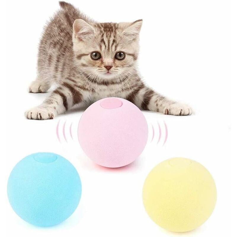 Smart Cat Toys Bola Interactiva Para Gatos Con Hierba Gatera Juguete De Entrenamiento Para Mascotas Accesorios De Bolas Chirriantes Para Gatos Gatitos Gatitos (Amarillo Grillo, Material Eva) Dksfjkl