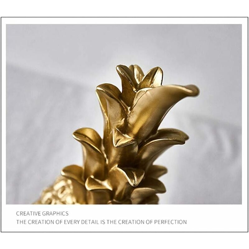 Resina moderna regalo en forma de piña decoración del hogar decoración de la oficina decoración de la boda (oro pequeño) - DKSFJKL