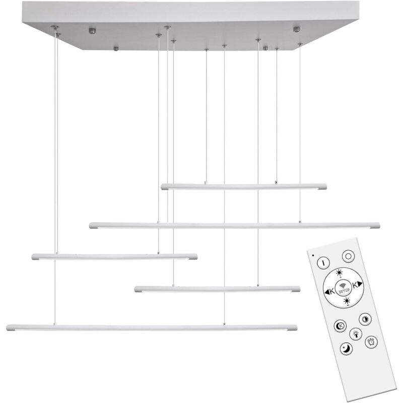 Lampadario A LED MAKA Da Soffitto - 25W, 6500K Bianco Freddo, Regolabile Fino A 100cm