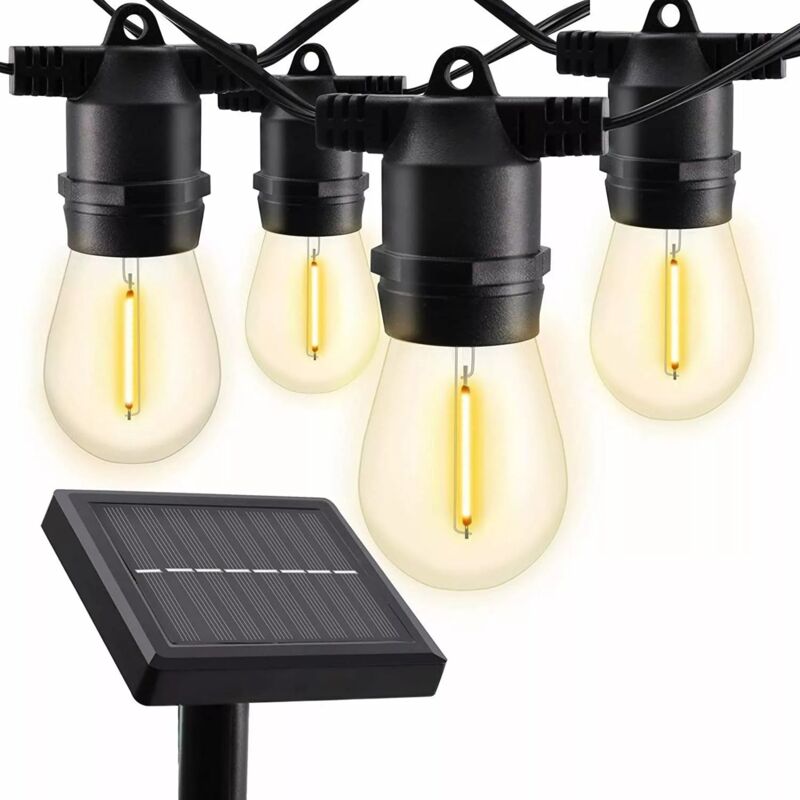 Wlevzzor Catena Luminosa Esterno Solare, 18M/59Ft 160 LED Luci a Forma di Globo di Cristallo Impermeabile, Luci Solari Esterno per Patio con 8 Modalità per Prato, Giardino, Cortile,Feste (Colorato