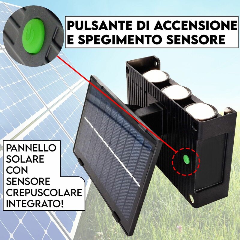 Lampione Solare LED Esterno con Pannello Solare 400W Lampione Stradale  Solare 6500K Bianco Freddo Monocristallino Led Esterno Impermeabile IP66  Lampada da Esterno con Palo Telecomando Crepuscolare : :  Illuminazione