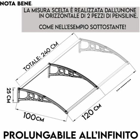 LASTRE ONDULATE BASE PPHR ONDULINE COPERTURE TETTOIE CM.200XH85