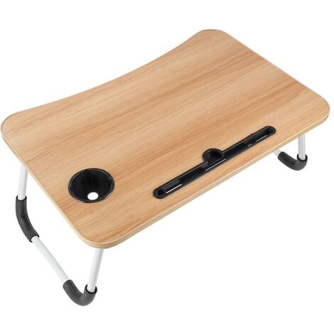 tavolino da letto per notebook pc laptop pieghevole - legno