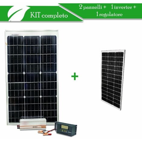 Kit fotovoltaico completo per camper con pannello 80Wp poli