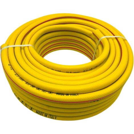 Tubo Da Giardino Giallo Rinforzato Anti-Kink - 15 O 30 Metri - Diametro 1/2 Pollice - Per Esterno