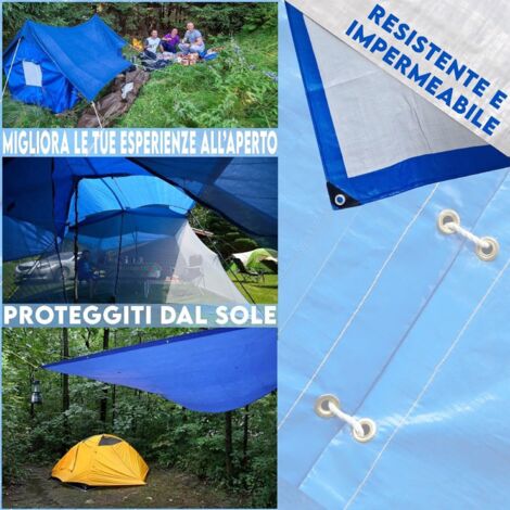 Telo Impermeabile ESTO 3x4 Metri - 245g/mq, Occhiellato, Per Auto, Barca, Giardino - Foto 13