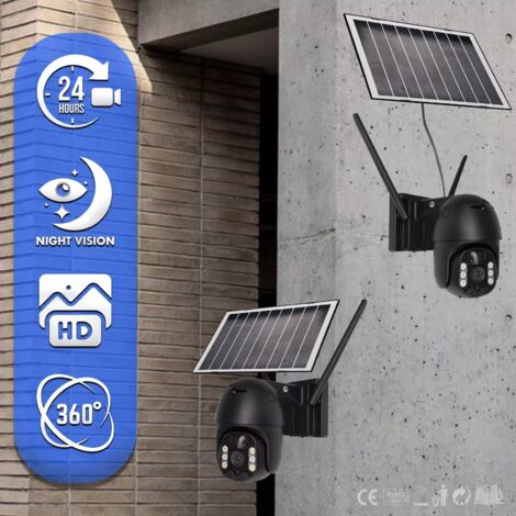 Telecamera Di Sicurezza WiFi Esterna Con Pannello Solare - 2K, Visione Notturna A Colori, Rilevamento PIR, Audio Bidirezionale, Impermeabile IP66 Sorveglianza Casa Wireless