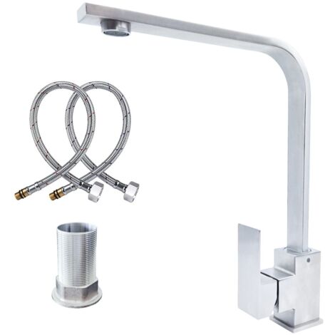 Rubinetto Da Cucina Girevole A 360°, A Parete, In Acciaio Inox 304, Miscelatore Monocomando Per - Foto 9