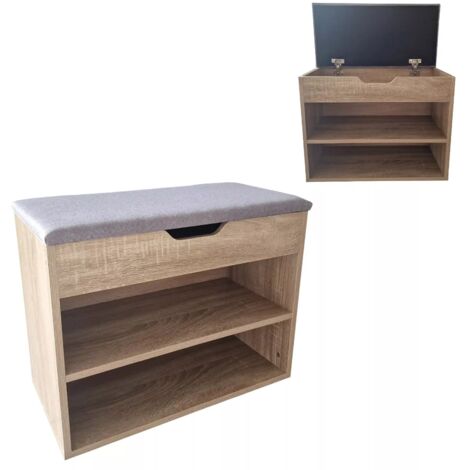 Homgoday Scarpiera organizer per scarpe, scarpiera per ingresso, camera da letto, corridoio, rovere Sonoma, 100 x 42 x 60 cm, in legno