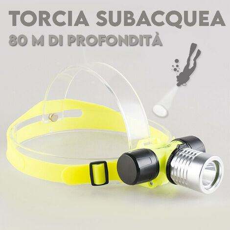 TORCIA LAMPADA FRONTALE LED RICARICABILE 3 LED 5000 LUMEN CREE T6 R5 RJ3000