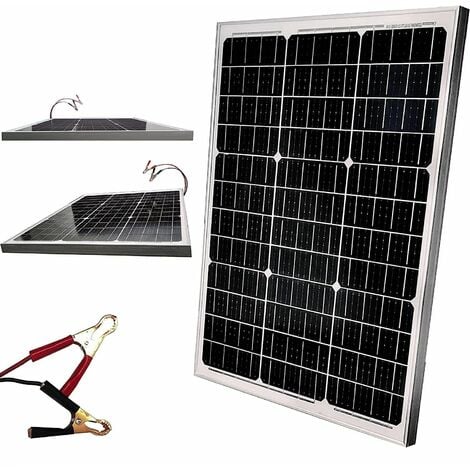 kit fotovoltaico 100W 12V pannello solare policristallino - Maka Store