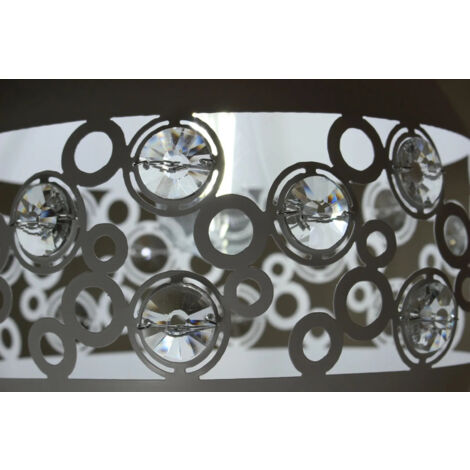 MAKA - Lampadario moderno a sospensione 3 globi in cristallo con attacco E27 e lampadine LED incluse, perfetto per arredamento moderno in soggiorno, sala da pranzo, ufficio o locale