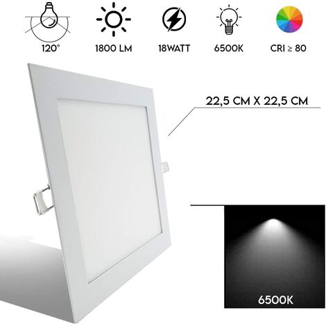 Faretto incasso Gea Led MAIA Q GFA755 N quadrato plastica per cartongesso