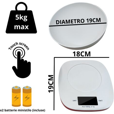 LAICA Bilancia da cucina digitale 5 kg colore Bianca - KS1060