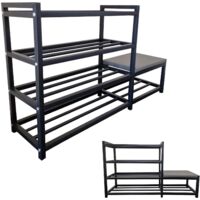 UESDU Scaffale Per Scarpe Da Appendere, 24 Scomparti Borsa Per Scarpe Nera Organizer Per Scarpe Da Appendere, Grandi Tasche In Rete Organizer Sopra La Porta Per Scarpe