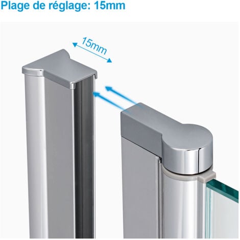 Heilmetz Pare baignoire 70x140cm pivotant écran de baignoire Pli simple à 90°, verre de sécurité ESG 6mm avec nano revêtement des deux ctés