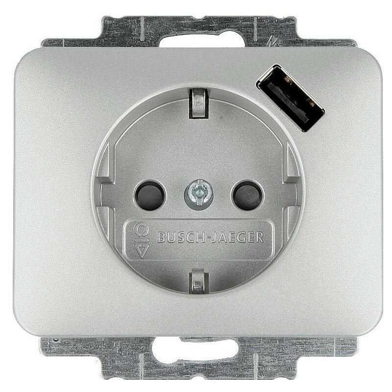 Enchufe schuko 2P+T con cargador USB tipo C protección para niños