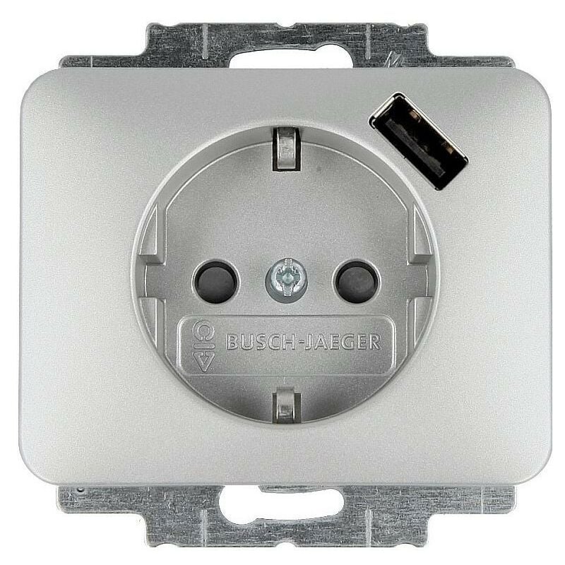 Enchufe schuko 2P+T con cargador USB tipo C protección para ninos