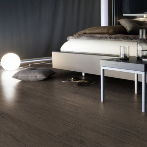 Gerflor – Dalle de sol PVC adhésive effet bois noisette – Étanche et 100% recyclable – Surface 2.20 m² – Installation sans colle ni outils