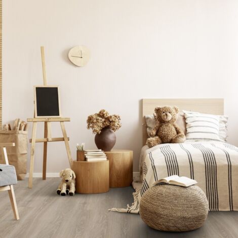 Lame de sol PVC clipsable effet bois meadow taupe GERFLOR - 2.10 m²