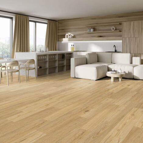 Gerflor – Dalle de sol PVC clipsable avec sous-couche intégrée – Effet bois Columbia – 2.00 m² – Résistance aux chocs et rayures – Compatible pièces humides