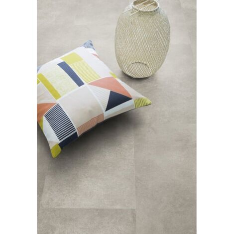 Dalle de sol PVC clipsable sous couche intégrée effet béton pepper taupe GERFLOR - 2.04 m²