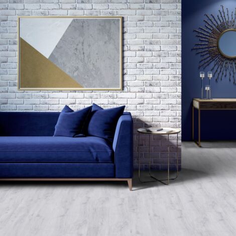 Gerflor – Lame de sol PVC clipsable sous couche intégrée – Effet bois sunny white – Résistance aux chocs et rayures – Compatible pièces humides – 2.00 m²