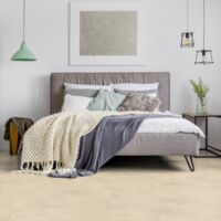 Gerflor – Dalle de sol PVC clipsable effet pierre beige – Installation rapide – Résistant à l'eau – Adapté aux pièces humides – 1.98 m²