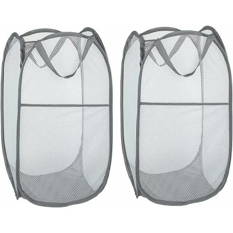 1pc Large Foldable Mesh Laundry Basket, Multi-functional Storage Basket For  Dirty Clothes In Bathroom Or Toilet