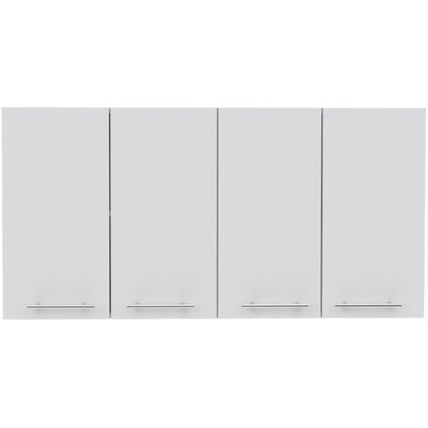 Meuble de cuisine 120 avec quatre portes, deux étagères et rangement pour ustensiles de cuisine , 60 X 120 X 33.5 cm , Blanc