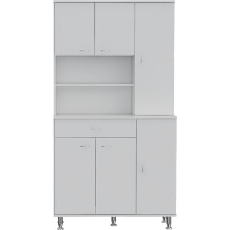Armoire Della avec plusieurs armoires, tiroir jun et rangement ouvert (1/5)