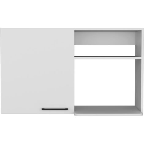 Armoire murale de rangement ouverte à 2 tablettes Napoles, porte simple (1/5)