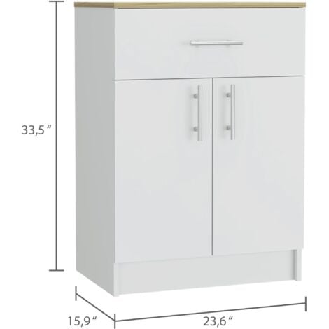 Armoire de garde-manger multi-rangements Mayorca, un tiroir, deux tablettes intérieures