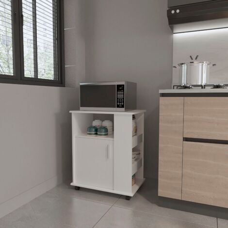 Commode Austin en mélamine avec trois tiroirs à barreaux métalliques (1/5)